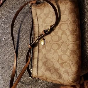 Coach tan/ brown crossbody bag